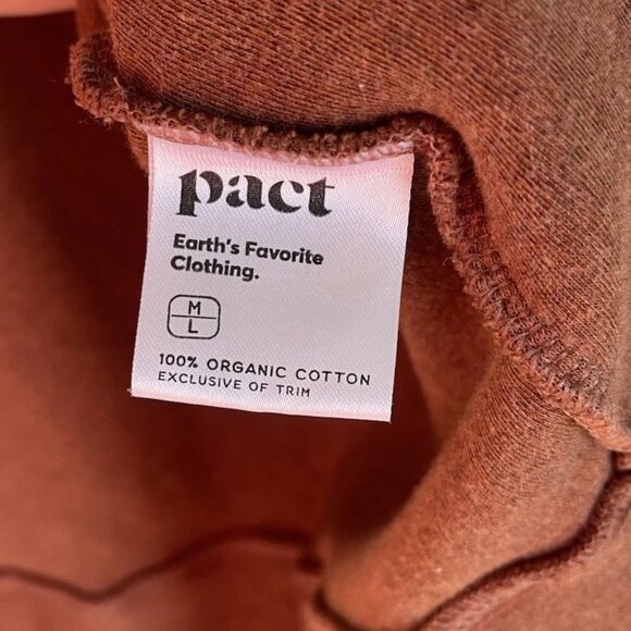 Pact Burnt Orange Open Front Airplane Cardigan 100% Organic Cotton - Picture 6 of 8